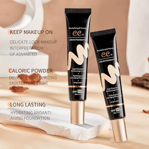 ARCHIDATE CC Cream SPF 50 Hydrating Matte Foundation Full Coverage Skin Corrector