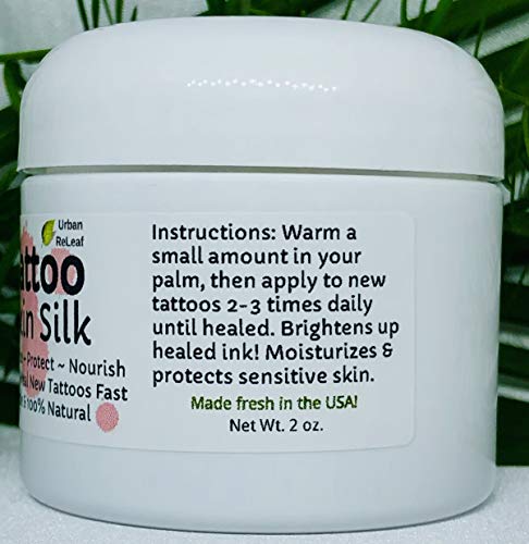 Tattoo Skin Silk Shea Butter Salve Ointment for Aftercare, Urban ReLeaf 2oz