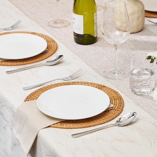 HIKAA 4-Piece Dinner Fork Set - 8-Inch Stainless Steel Cutlery