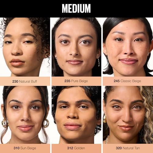 Maybelline Fit Me Matte Plus Poreless Powder 310 Sun Beige 0.29oz - Buildable, Oil-Free Face Powder for Oily Skin