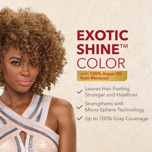 Creme of Nature Exotic Shine Color with Argan Oil, 9.2 Light Caramel
