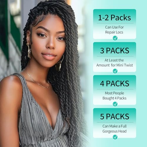 Humistwbiu Afro Kinky Curly Human Hair for Dreadlocks & Braids 12-18 Inch 50g Pack