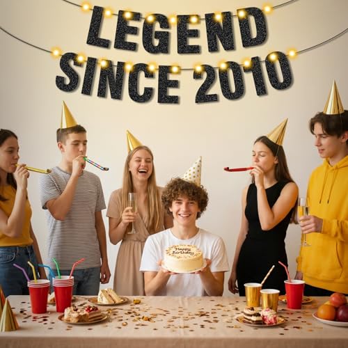 LED Lighted 16th Birthday Banner - 'Legend Since 2010' Party Decor