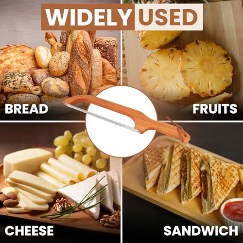 VIRDIUM 16" Sourdough Bread Slicer with Ergonomic Handle