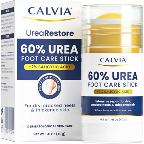 Calvia 60% Urea Foot Care Stick with Salicylic Acid - Heel & Callus Moisturizer, 3 Pack