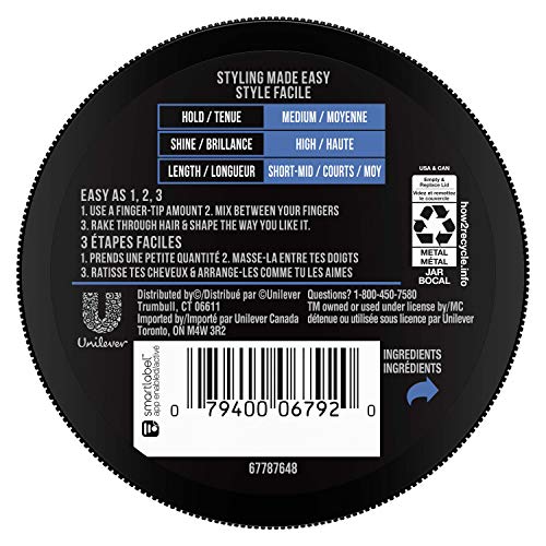 AXE Smooth Look Pomade 2.6oz - Medium Hold High Shine Hair Styling for Men