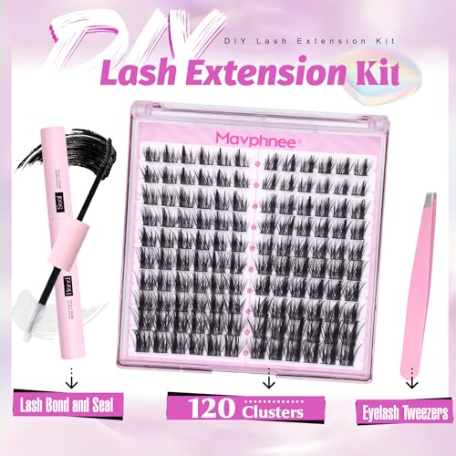 Anime Lash Clusters Kit - 120 Pcs Spiky Eyelash Extensions 10-16MM