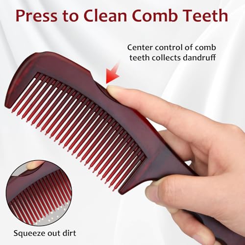Dandruff Removal Comb Set - Scalp Detox Brush & Stainless Steel Comb