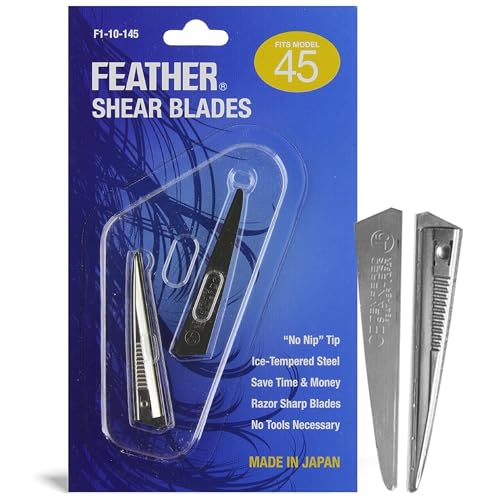 Feather Model 45 Replacement Haircutting Shear Blades - Japanese Stainless
