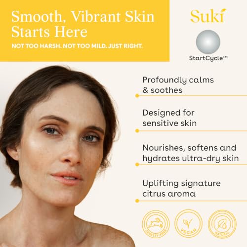 Suki Sensitive Skin Cleansing Bar for Face & Body with Oatmeal & Shea 4oz