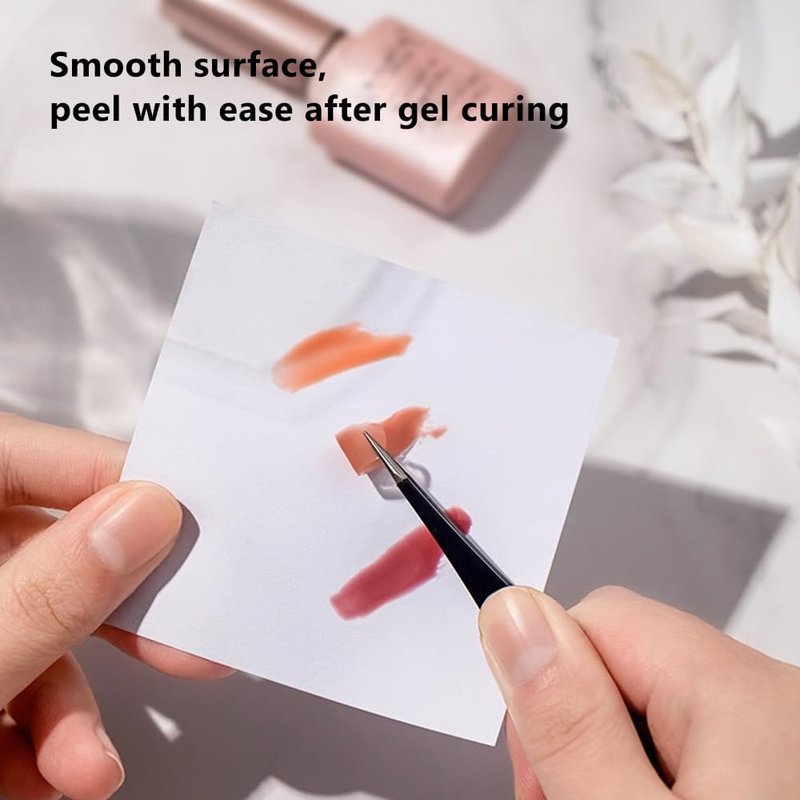Disposable Nail Art Palette Papers - 50 Sheets Waterproof Double-Sided Gel Polish Mixing Palette | 2.9x2.9 Inch