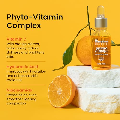 Himalaya Brightening Vitamin C Face Serum with Hyaluronic Acid - 1 oz