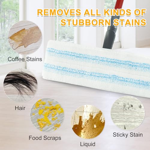 Microfiber Mop Pads for OCedar H2prO Flat Mop - 6 Pack Replacements