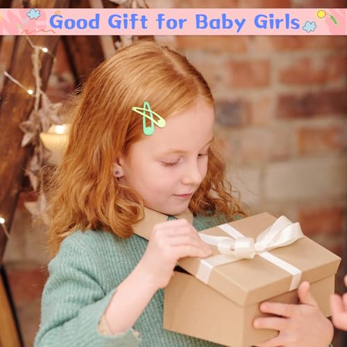 120Pcs 2In Snap Hair Clips for Girls Women, No-slip Metal Small