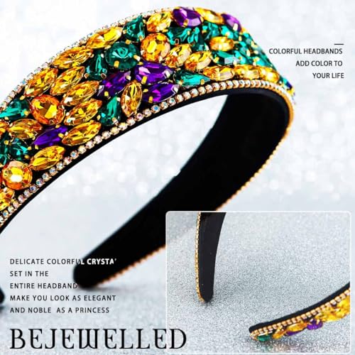 Purple Rhinestone Pearl Headband for Women - Baroque Style (1 Count)