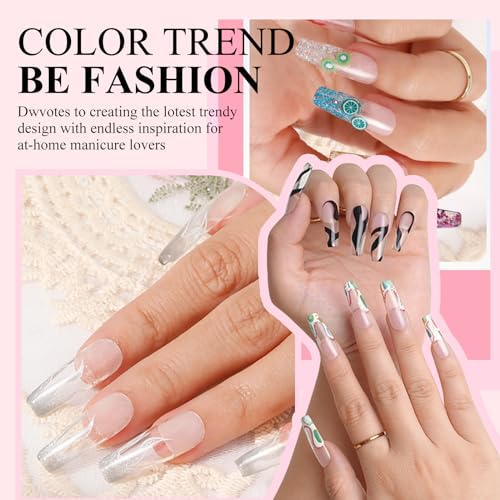 Eodci Clear Acrylic Nail Powder 120g for French & 3D Nail Art - No Cure Needed