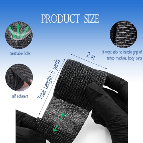 Gakonp 200pc Tattoo Pen Covers with 4 Grip Tapes – Pro-Grade Protective Kit