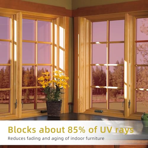 One Way Privacy Window Film - Red Mirror Tint, 17.5in x 6.5ft
