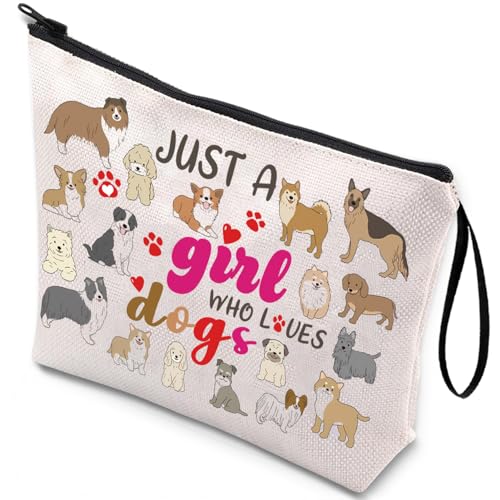 Dog Makeup Bag - Cute Puppy Paw Travel Cosmetic Pouch for Dog Lovers, Gift for Girl & Woman - Creakraft