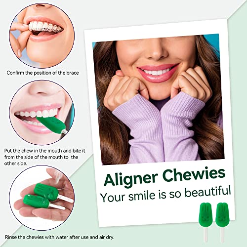 DLENP Corn Silicone Chewies with Handle for Invisalign - 10 Pcs Mint Flavor