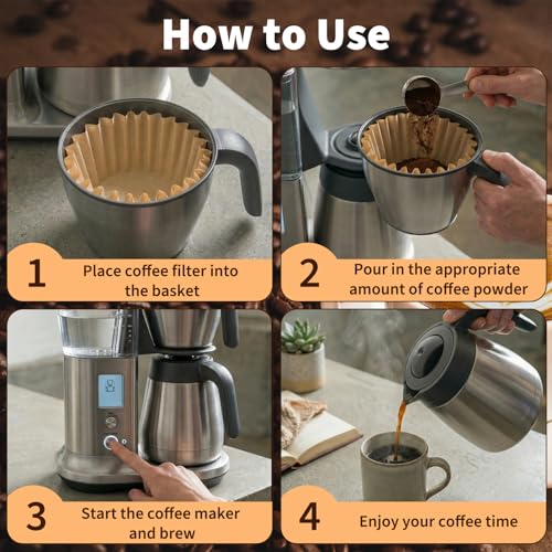 Extra Large Disposable Coffee Filters for Breville, 100 Pack