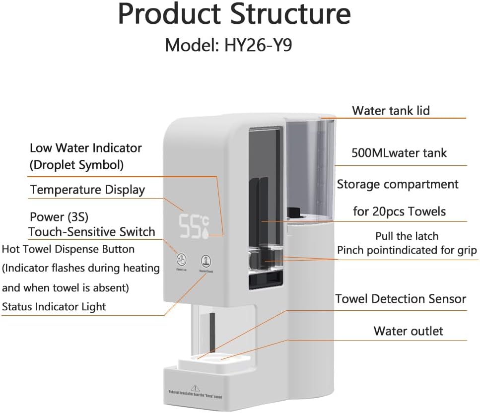 Hot Towel Warmer - Professional Disposable Spa Towel Dispenser with 100 Towels | Efficient Heating