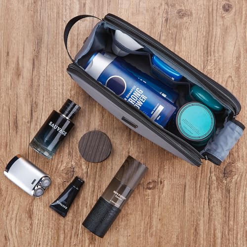 ZEEMO Travel Toiletry Bag for Men - Water-Resistant Dopp Kit
