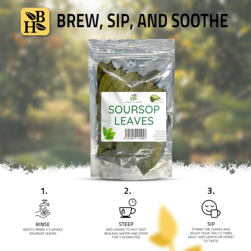 Organic Soursop Leaves for Tea - 50g Dried Graviola Leaves