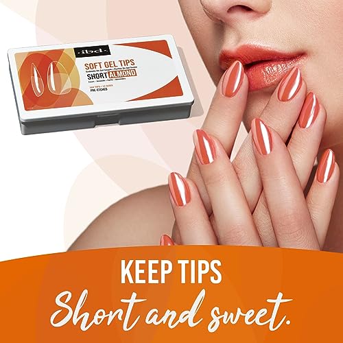 IBD Short Almond Soft Gel Nail Tips - 504 Pre-Etched Nails