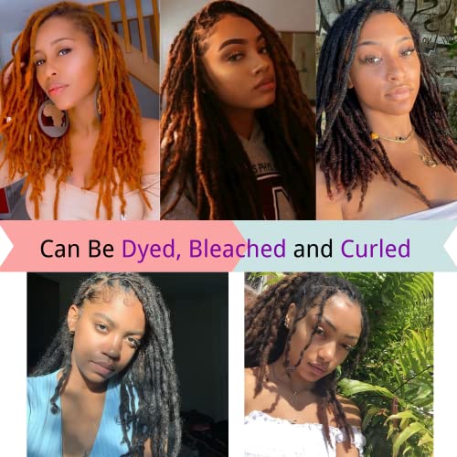 6 Inch Loc Extensions - 10 Strands Natural Black Human Hair