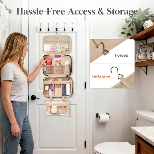 Lifewit Hanging Travel Toiletry Bag, Waterproof Cosmetic Organizer for Men & Women