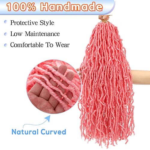 Cohariss Pink Soft Locs 24 Inch Crochet Hair - 7 Packs