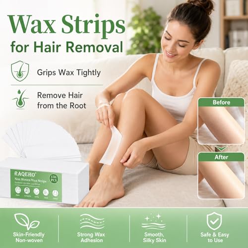 150 Tear-Resistant Non-Woven Wax Strips for Hair Removal