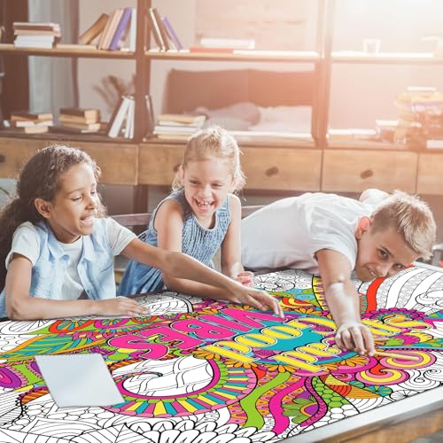 Giant Mandala Coloring Poster - Spread Good Vibes for All Ages