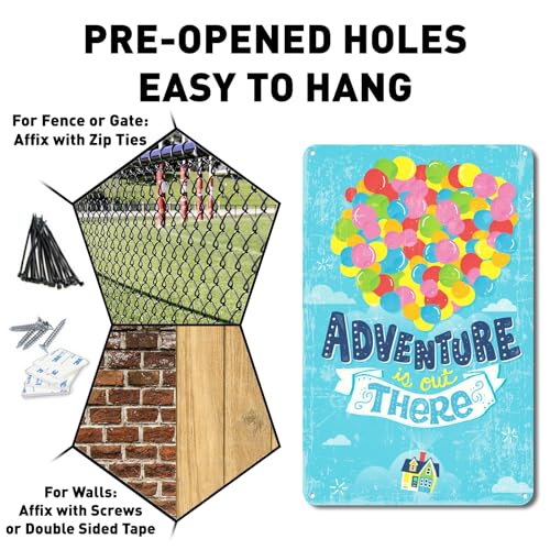 Adventure is Out There Rustic Farmhouse Sign - 12x8 Inches