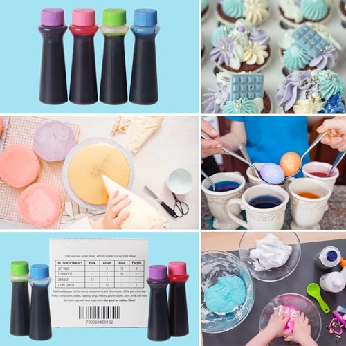 B. Sprinklin Neon Food Coloring Set of 8 - Pink, Blue, Green, Purple