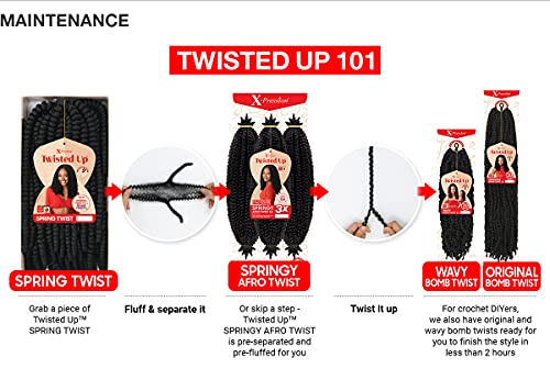 Outre X-Pression Twisted Up 3X Springy Afro Twist 24" Crochet Braids