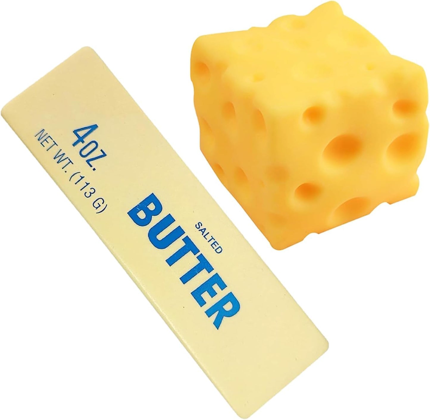 Slow Rebound Cute Butter Squeeze Stress Balls, 2026 New Squeeze Ball Realistic Butter Stick Soft Squeeze-Toys, Upgrade Stress Relief Fidget Toys Wet Slow Rebound Stress-Relief-Toy 2pcs