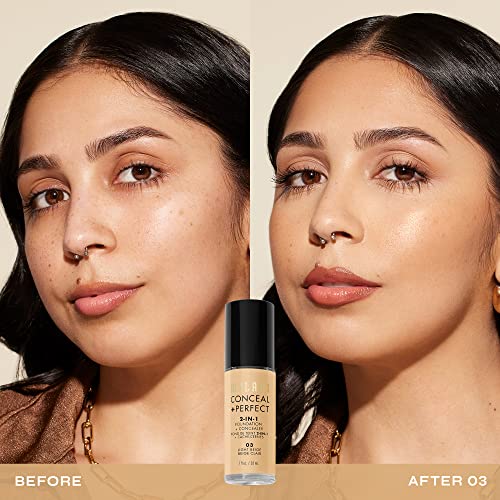 Milani Conceal + Perfect Liquid Foundation - Light Beige, 1 Fl. Oz
