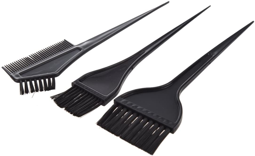 Hair Coloring Kit - 5Pcs Hairdressing Brushes & Bowl Combo | Professional Black Tint Tools