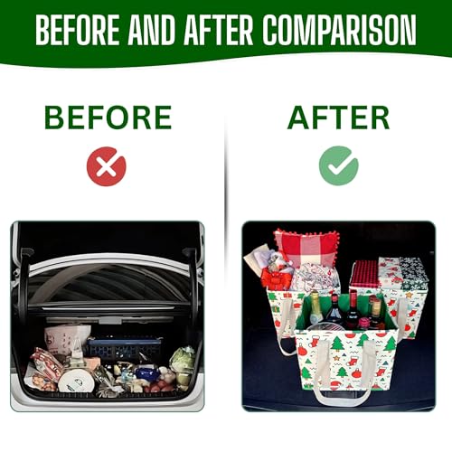 VENO Heavy Duty Reusable Grocery Shopping Bags - 3 Pack, Water Resistant Utility Tote