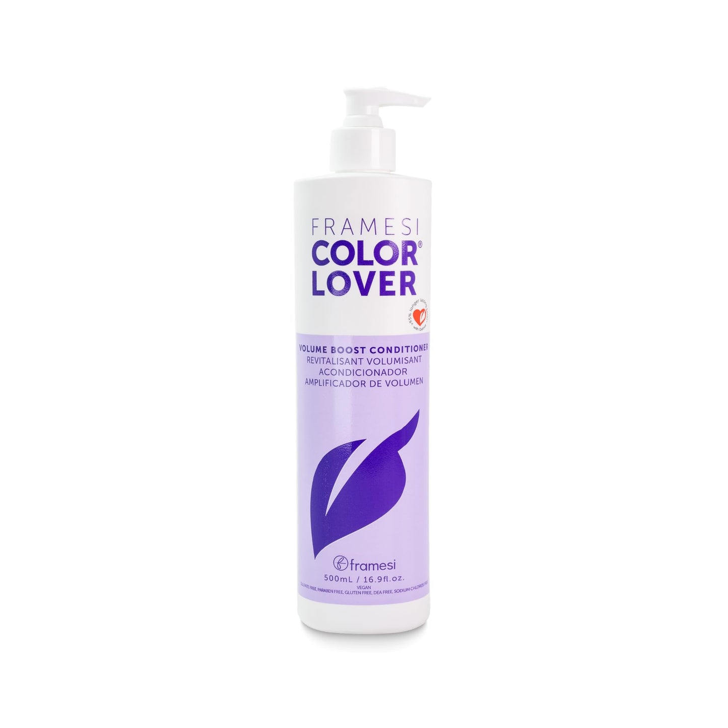 Framesi Color Lover Volume Boost Conditioner - Volumizing Conditioner for Color Treated Hair - Sulfate Free Lightweight Strengthening Conditioner for Lift + Style - Quinoa + Coconut Oil (16.9 Fl Oz)