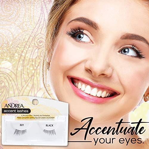 Andrea Half Lashes 301 4-Pair Set Lightweight Natural Cat Eye False Eyelashes