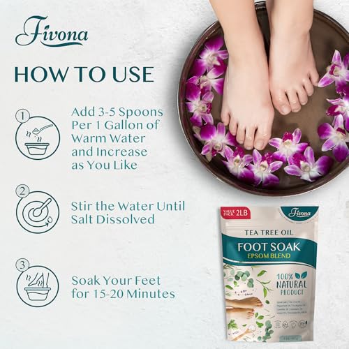 Tea Tree Foot Soak Blend 2 LB - Epsom Salt for Soft Feet