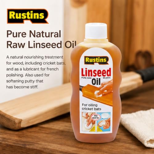 Rustins Raw Linseed Oil 300ml - Natural Wood Treatment & Lubricant