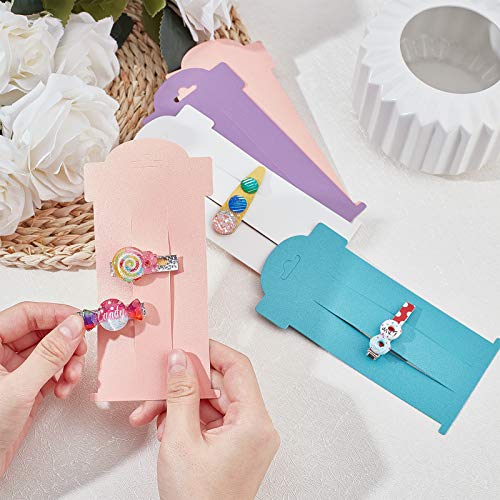 108pcs Hair Bow Display Cards - 6 x 3 Inch Rectangular Cardboard Holders