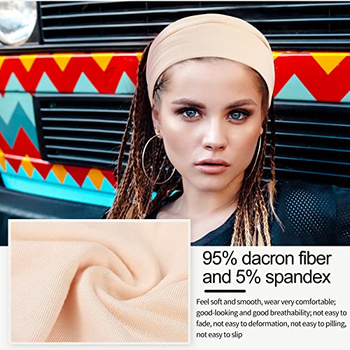 Panleding 12 Pcs Dark Serial Elastic Sports Headbands for Women, Absorbing Sweat