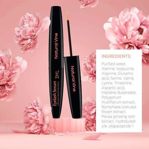 Natural Vine Eyelash Growth Serum - Vegan Formula for Thicker Lashes (3mL)