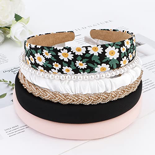 TOBATOBA 9-Piece Non-Slip Fashion Headbands Set for Women & Girls
