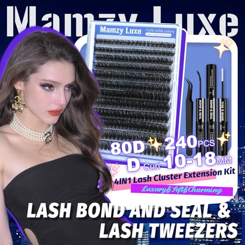 MAMZY LUXE Eyelash Clusters Kit - 240PCS 10-18MM D Curl
